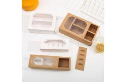 China Transparent Window Macaron Packaging Box White Cardboard Baking Biscuits Western Pastry Packaging Box supplier