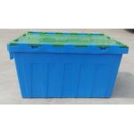 Customization 35kg Loading Plastic Tote Box Attached Lid Container Stacking Nesting