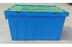 China Customization 35kg Loading Plastic Tote Box Attached Lid Container Stacking Nesting supplier