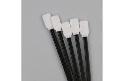 China 2 Layers Square Large Format Printer Cleaning Polyester Swabs With Black Handle supplier
