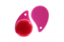 China Single Style Facial Cleansing Brush With Red Nylon Hair And Plastic Handle supplier