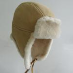 The queen of quality warm sheepskin trapper korean winter hat for sale
