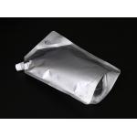 Custom Printed Aluminum Foil Pouches Upright Red / White Wine Resealable Spout Pouch
