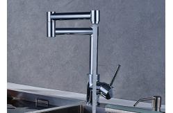 China Deck Mounted Brass Folding Kitchen Mixer ROVATE Single Nylon Hole Design supplier