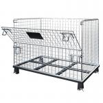 Hot Dipped Galvanized 3 Layers Stackable 1.5T Collapsible Wire Container for sale