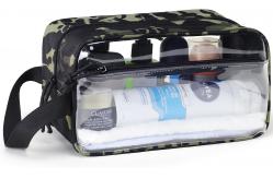 China Traveling See Through Clear Toiletry Bag With Handle For Men supplier