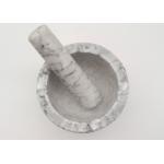 Customized Natural Stone Mashing Bowl Well Designed Nice White With Vein