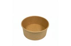 China Greaseproof 8oz 12oz Kraft Paper Food Container With Paper Lid supplier