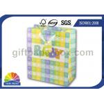 High Grade Paper Gift Wrapping Bags for Baby Showers Packaging with Ribbon Handle for sale