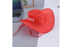 China Collapsible Cowboy Hat Foldable Nylon Bucket Hats Summer Promotional Item supplier