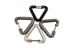 China outdoor camping backpack use Aluminum snap Hook triangle shaped style carabinier supplier