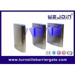 High Gloss 304 Stainless Steel Flap Barrier Gate 1.5mm ThickWith Infrared Photocell for sale