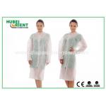 ISO13485 Comfortable 50G/M2 PP SMS Disposable Lab Coats for sale
