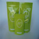 Mylar Tea stand up k bags , Custom Reclosable plastic pouch packaging for sale