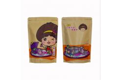 China Recyclable Kraft Barrier Pouches 80-180 Mic Stand Up Pouch With Zipper supplier
