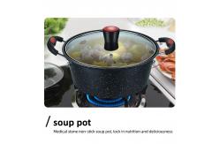 China Multi Function Black Flat Bottom 3PCS Frying Non Stick  Kitchen Cookware Sets supplier