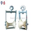 80mm Aerial Cable Conductor Pulley Stringing Roller Block For Overhead Line for sale