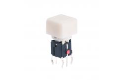 China Mini SPST Illuminated Push Button Switch IP40 With Cube Cap supplier