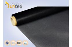 China Black PTFE Coated Fiberglass Fabric For Thermal Insulation System supplier
