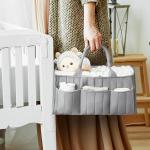 Starry Sky Grey Cotton Storage Boxes for Stylish Nursery Organization for sale