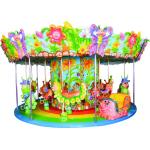 18 Seats Carousel Amusement Ride Adjustable Rotating Speed Indicator Light for sale