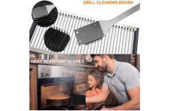 China Silver BBQ Utensil Set Heatinsulated Antirust With Storage Bag supplier