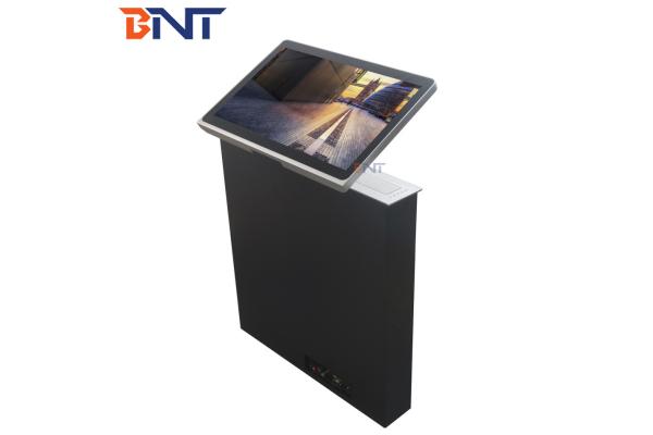 Hidden Table Top LCD Monitor Lift For Financial Analyzing System