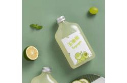 China Customized 350ml 380ml 14oz PET Round Bottle Empty Beverage Container With Lid supplier