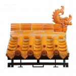 Traditional Hand Made Clay Roof Tiles Shingles Chinese Buddhist Ceramic for sale