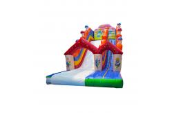 China Children Fun Park Inflatable Smurfs Large Slide For Rentals supplier