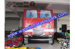 China Giant Funny Firetruck Inflatable Bouncy Castle Jumper House supplier