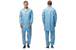 China Anti Static ESD Work Suit 98% Polyester 2% Carbon Clean Room Clothes supplier