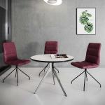 W600mm Round Conference Table Small Wooden Meeting Desk With Y Shape Leg for sale