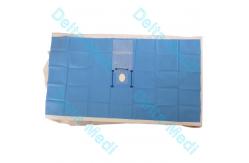 China Surgical Fenestration Eye Sheet Drape With Integrated Fluid Collection Bag supplier