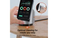 China 3in1 Dual Coil Wireless Charging Station Hidden Desktop Wireless Charger supplier