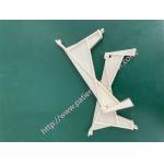 A pair of white plastic GE Mac1200ST electrocardiograph display poles