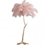 Modern Decorative LED Height 120cm Ostrich Feather Lamp for sale