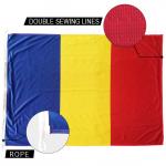 3x5' Romania National Flag Knitted Polyester Rope and loops Customized indoor outdoor for sale