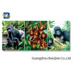 High Definition 3D Animation Picture Chimpanzee Pattern Flipped Wall Decorative Photos for sale