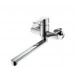 291mm Length Wall Mount Kitchen Sink Faucet Zinc Lever Kitchen Swivel Tap for sale