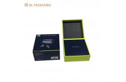 China XL Packaging Black Rigid Paper Earphone Packaging Box  Shockproof Mobile Bluetooth Headset Box With Magnetic Closure Foam Insert Gloss Lamination Sleek Design For Wireless Earbuds Tech Gifts supplier