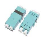 LC OM3 Optical Fiber Coupler for Test Network , Aqua Duplex Adapter for sale