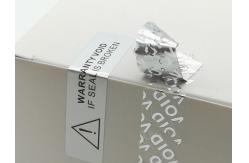 China Matte Silver Polyester Proof Tamper Evident Void Security Seal Label Sticker supplier