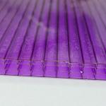 Purple Unique 8mm Polycarbonate Roofing Sheets Four Layer Structure