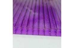 China Purple Unique 8mm Polycarbonate Roofing Sheets Four Layer Structure supplier