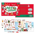 Merry Christmas 100PCS Repositionable Enlarge Stickers with 4 Color Backgrounds for sale