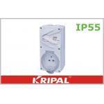 White IP55 13A Weatherproof Switch Socket 3 Flat Electrical Outlet for sale