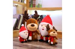 China 20cm Small Cute Red Animated Plush Christmas Toys Santa Claus White Beard Pattern supplier