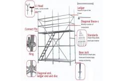 China Lightweight Aluminum 48mm Diameter 1.5m Ringlock Diagonal Brace Self-Weight ≤20kg supplier