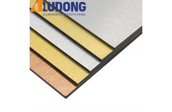 China 3mm Gold Silver Brushed Acm Aluminum Panels Fireproof Core supplier